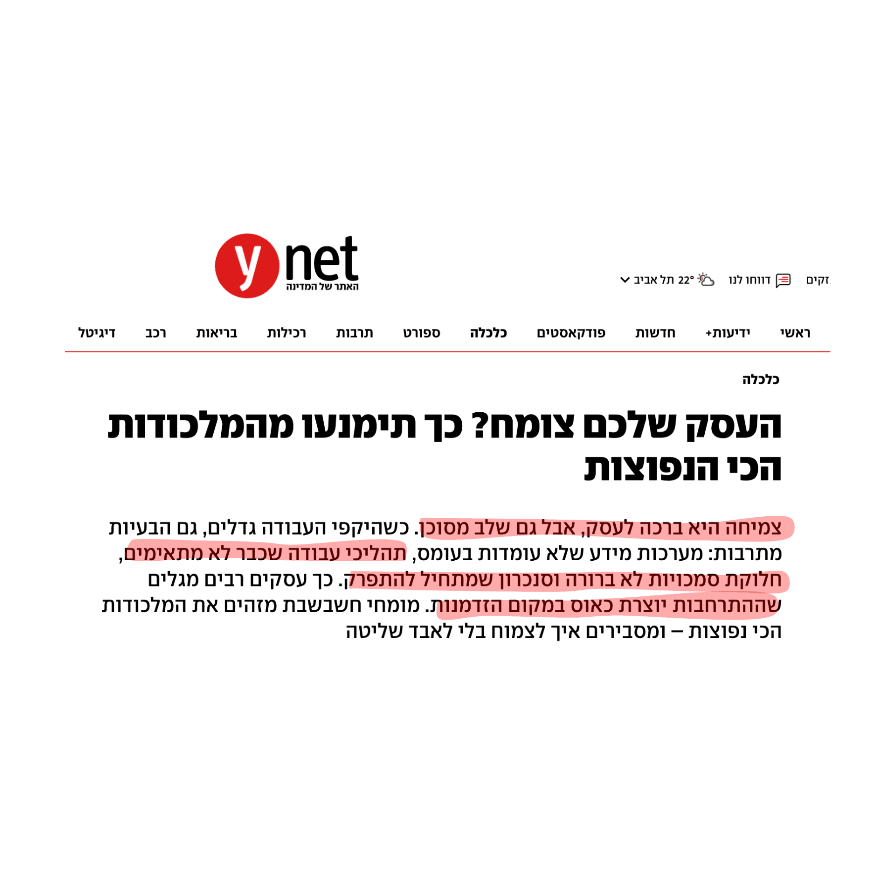 כתבה ב-net על טל בשור